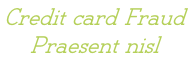 Credit card Fraud  Praesent nisl